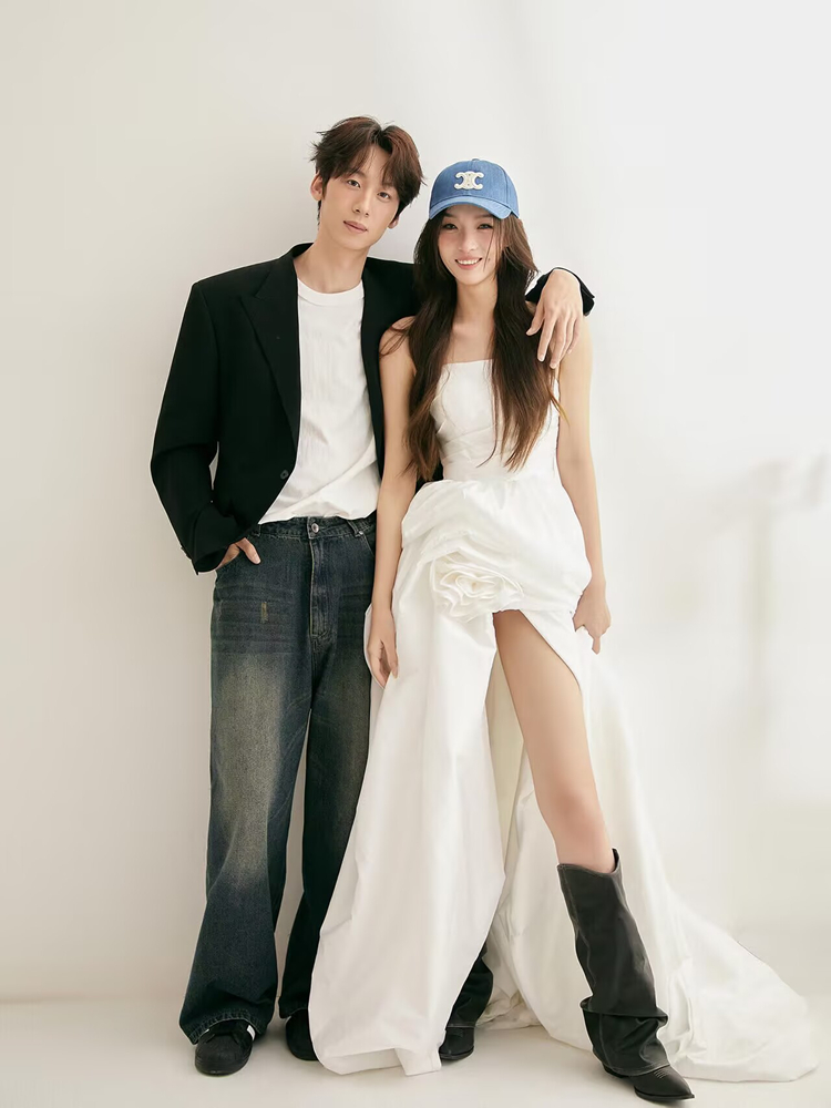 Street Fashion Photoshoot - Fashionable Street Style Photography Wedding Dress