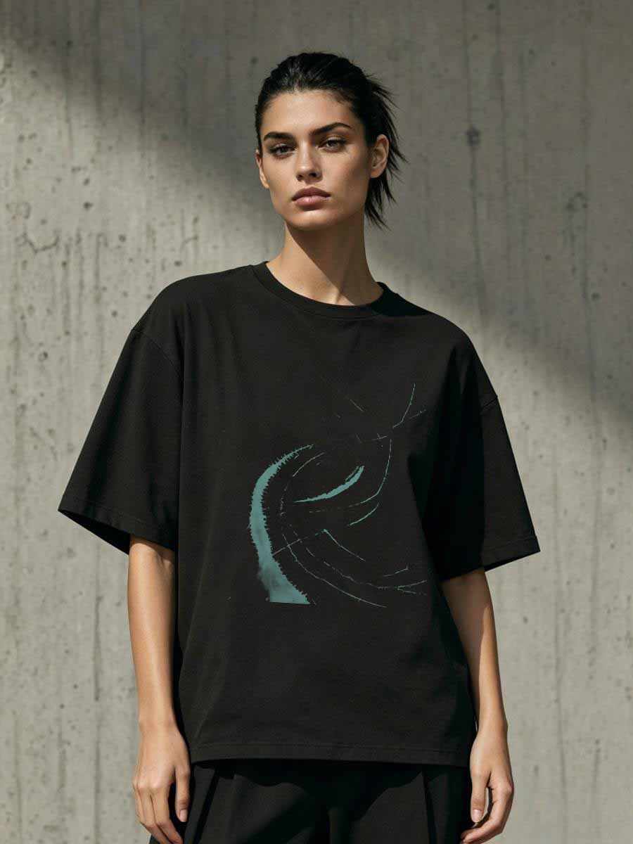 T-Shirts Street Shot Women Cot - Urban Street Fashion Photography ulasan dan harga