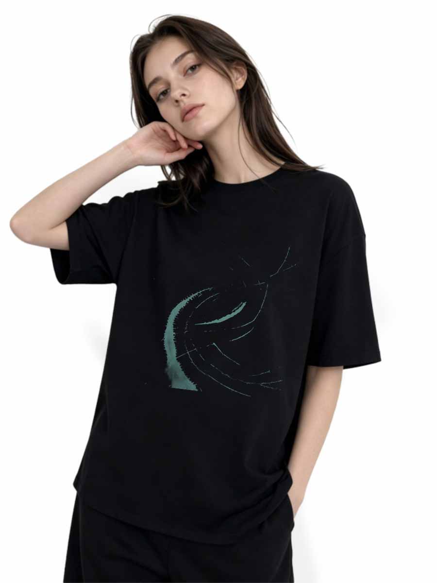 T-Shirts Street Shot Women Cot - Urban Street Fashion Photography ulasan dan harga