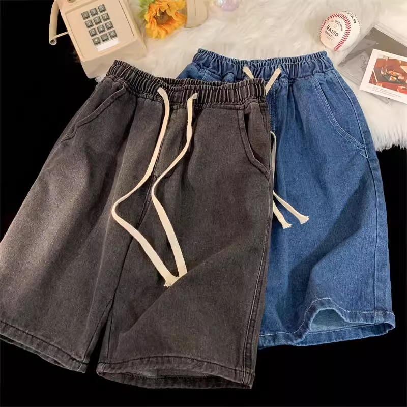 Baggy Jeans Shorts for Men Cas - Street Fashion Hip Hop ulasan dan harga