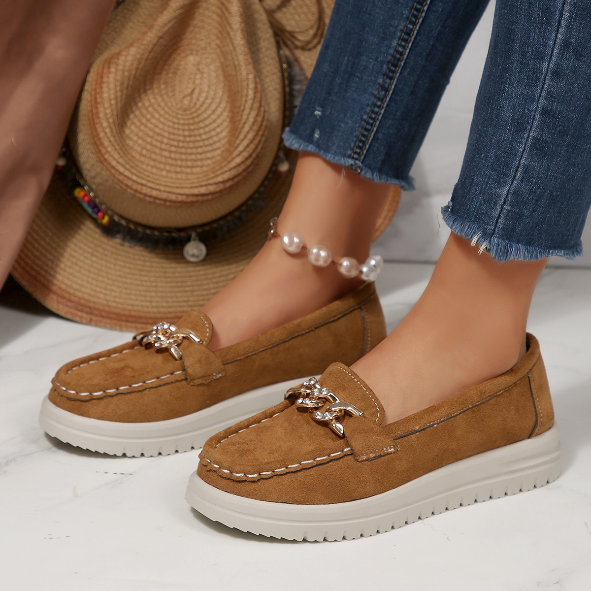 Spring Autumn Women Flats Loaf - Street Fashion Rome 2025 ulasan dan harga