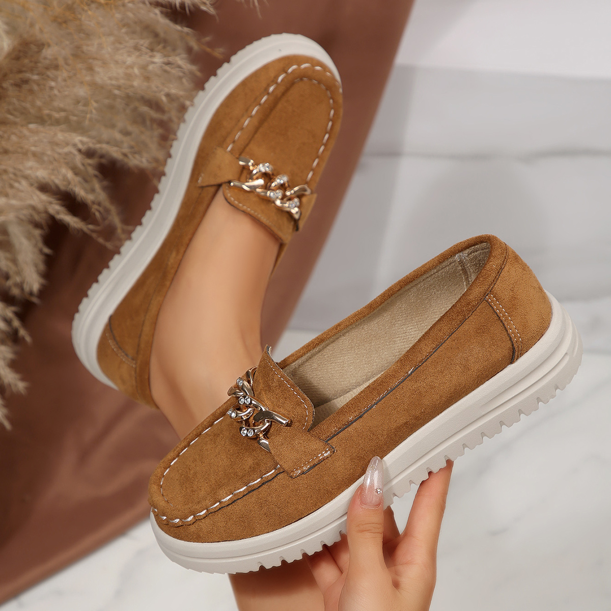 Spring Autumn Women Flats Loaf - Street Fashion Rome 2025 ulasan dan harga