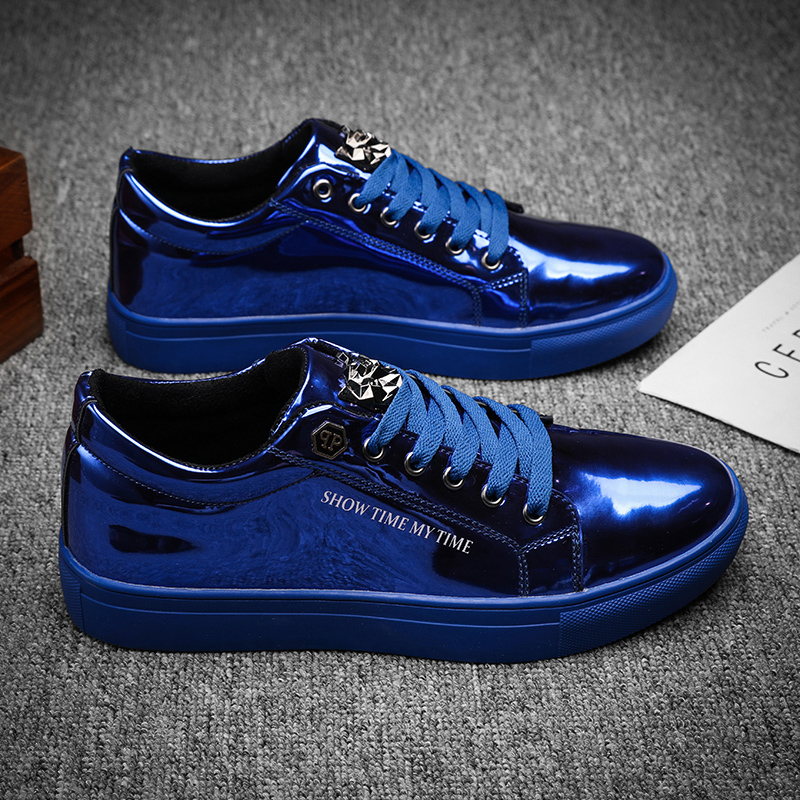 Luxury Men Casual Sneakers Blu - Street Fashion Walk ulasan dan harga