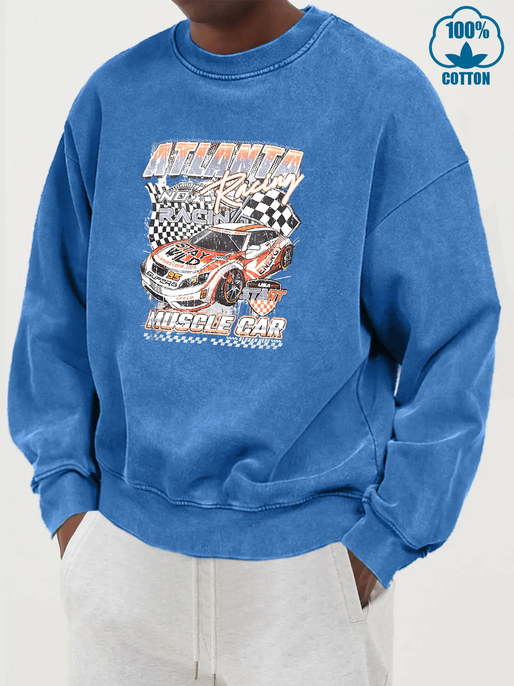 Atlanta Racing Car Print Male  - Street Fashion Atlanta ulasan dan harga
