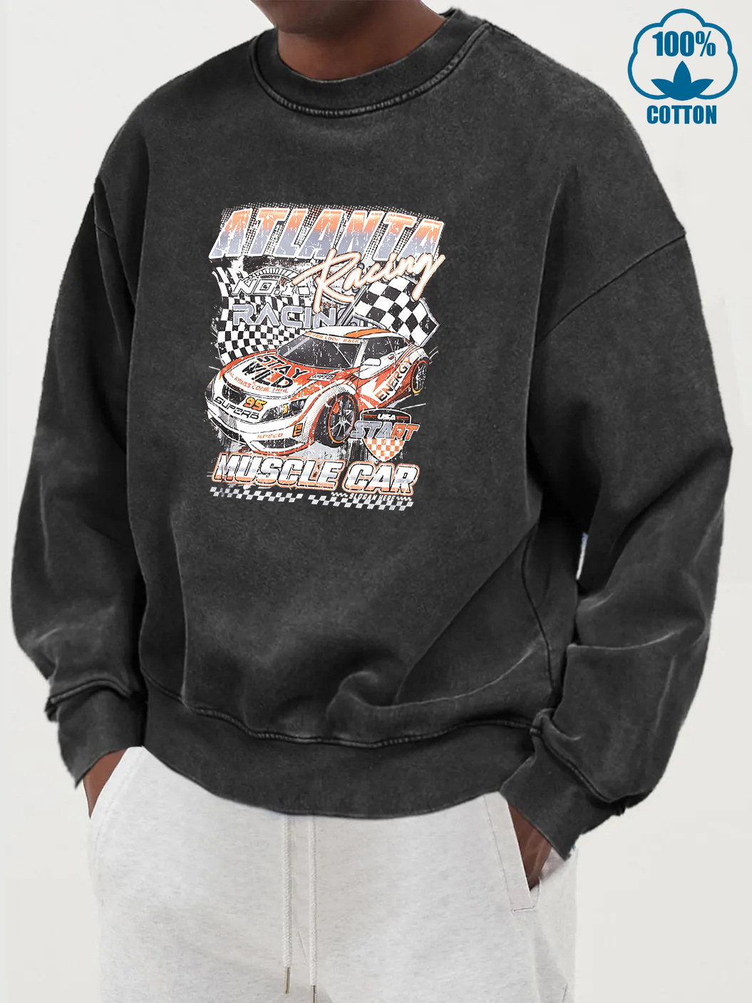 Atlanta Racing Car Print Male  - Street Fashion Atlanta ulasan dan harga