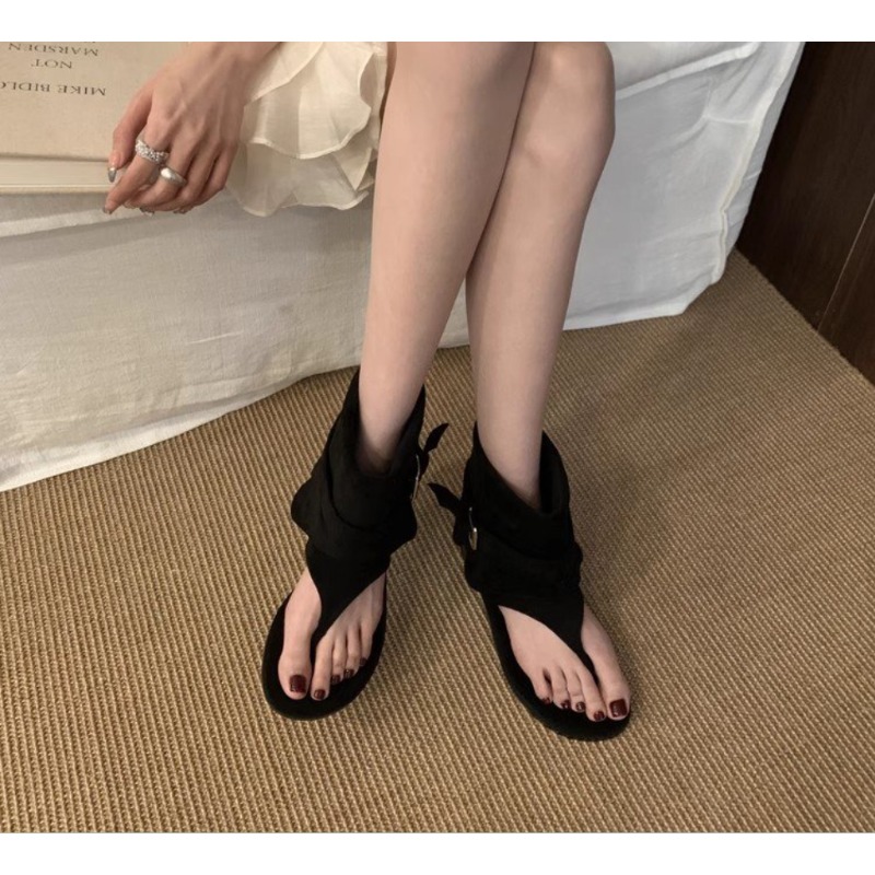2025Spring Clip Toe Flats Sand - Street Fashion Clothes ulasan dan harga