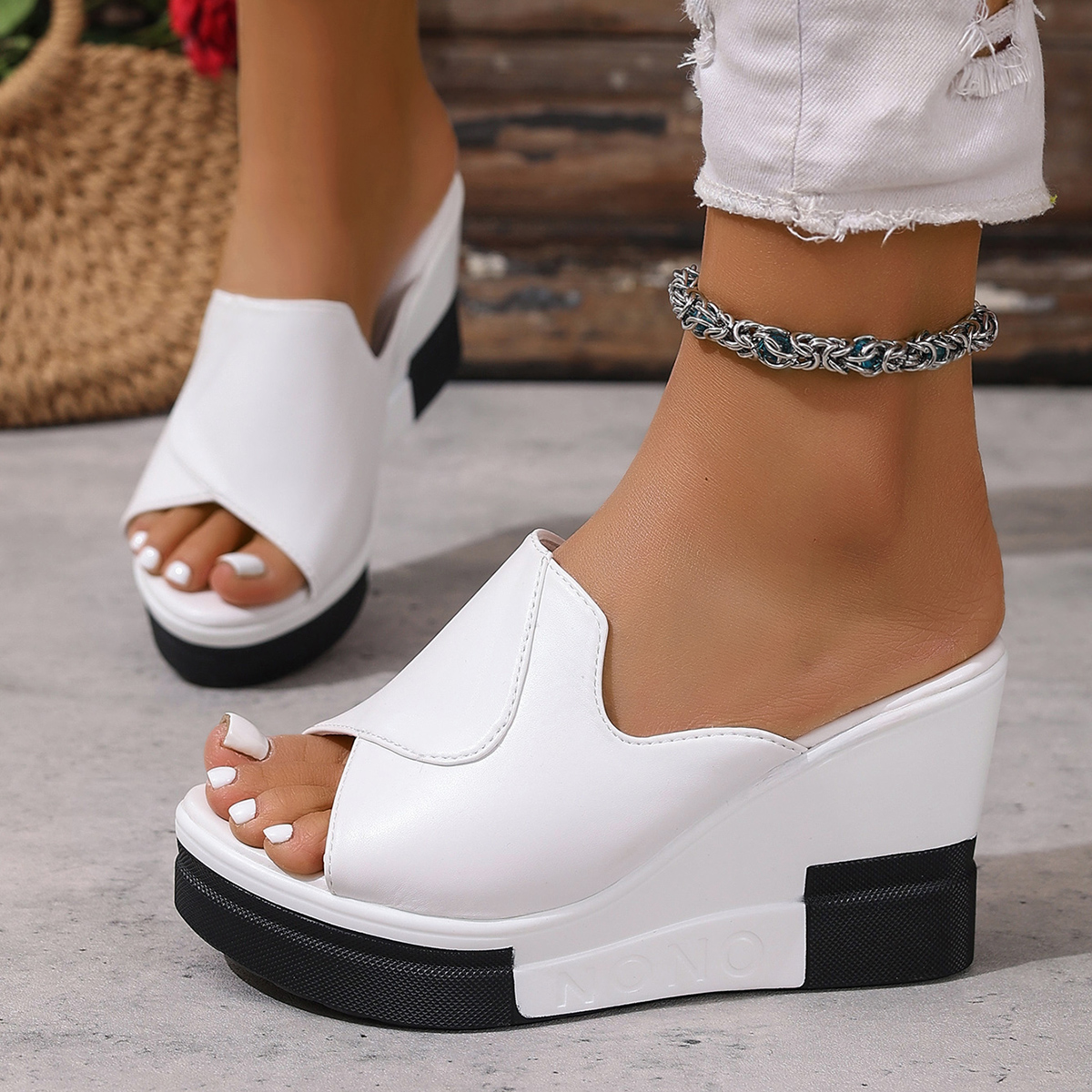 Women Wedges Slippers Summer H - Street Fashion Female ulasan dan harga