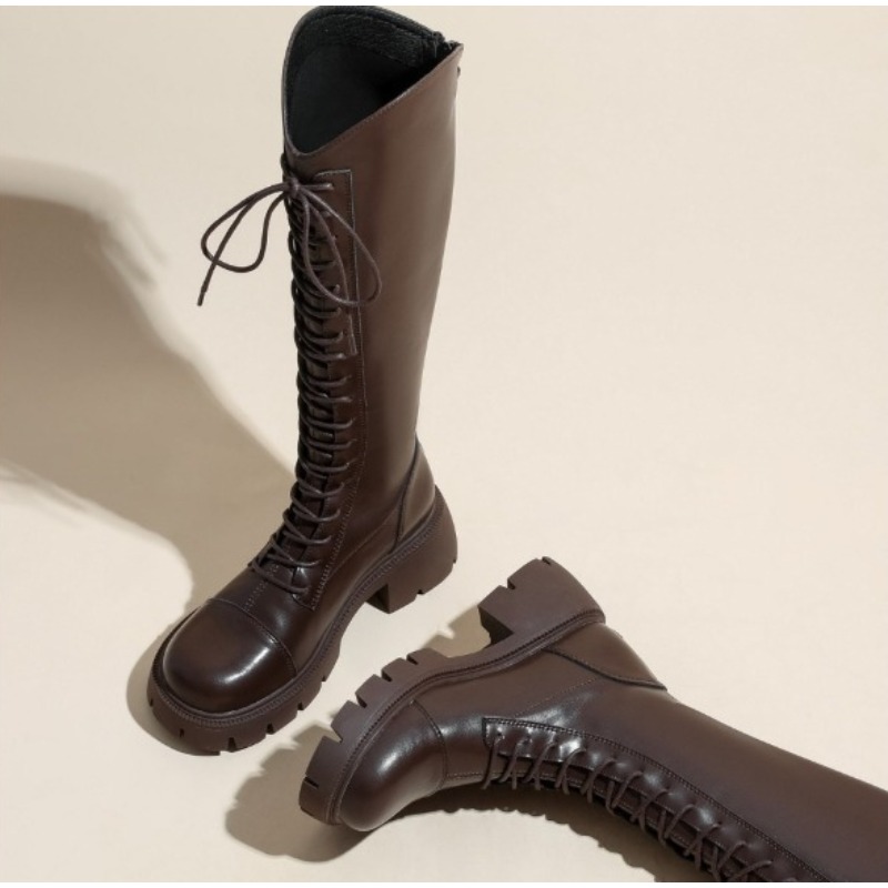 Winter Platform Cross Lace Up  - Street Fashion Female ulasan dan harga