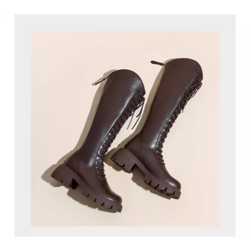 Winter Platform Cross Lace Up  - Street Fashion Female ulasan dan harga