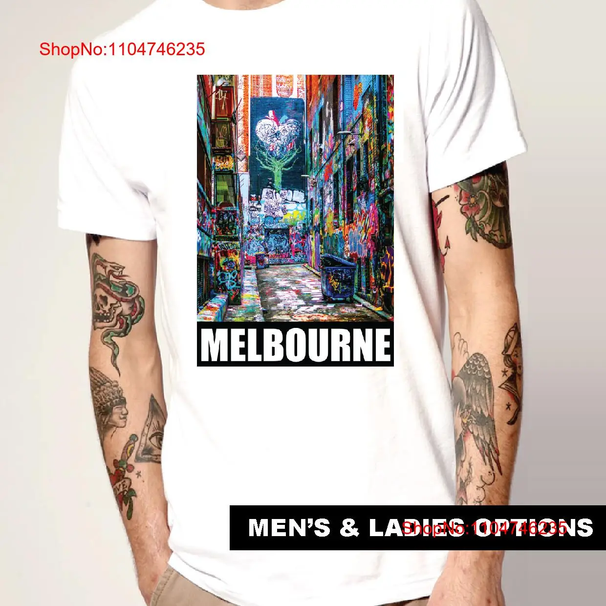 Cool T Shirt Graffiti MELBOURN - Street Fashion Melbourne ulasan dan harga