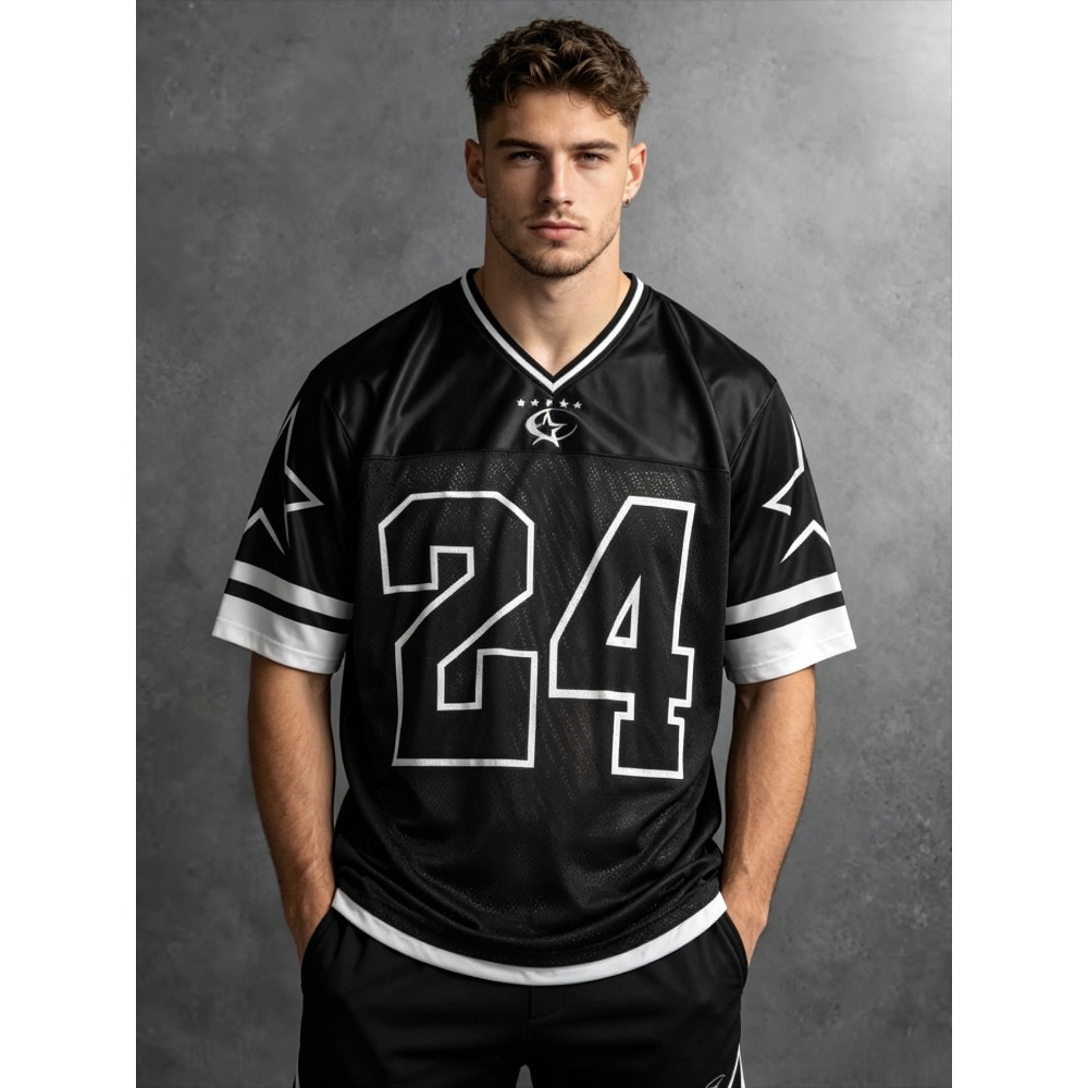2026 Summer New Men's V-Neck T - Street Fashion Us ulasan dan harga