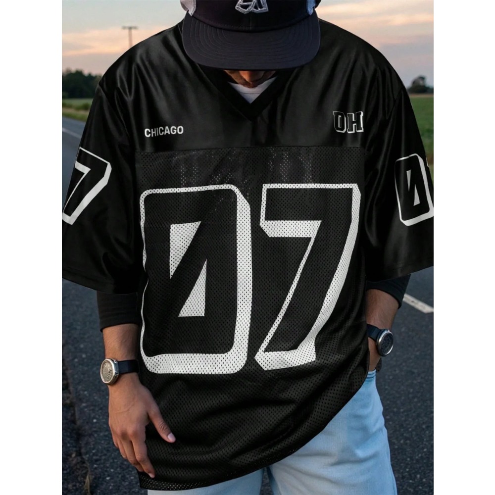 2026 Summer New Men's V-Neck T - Street Fashion Us ulasan dan harga