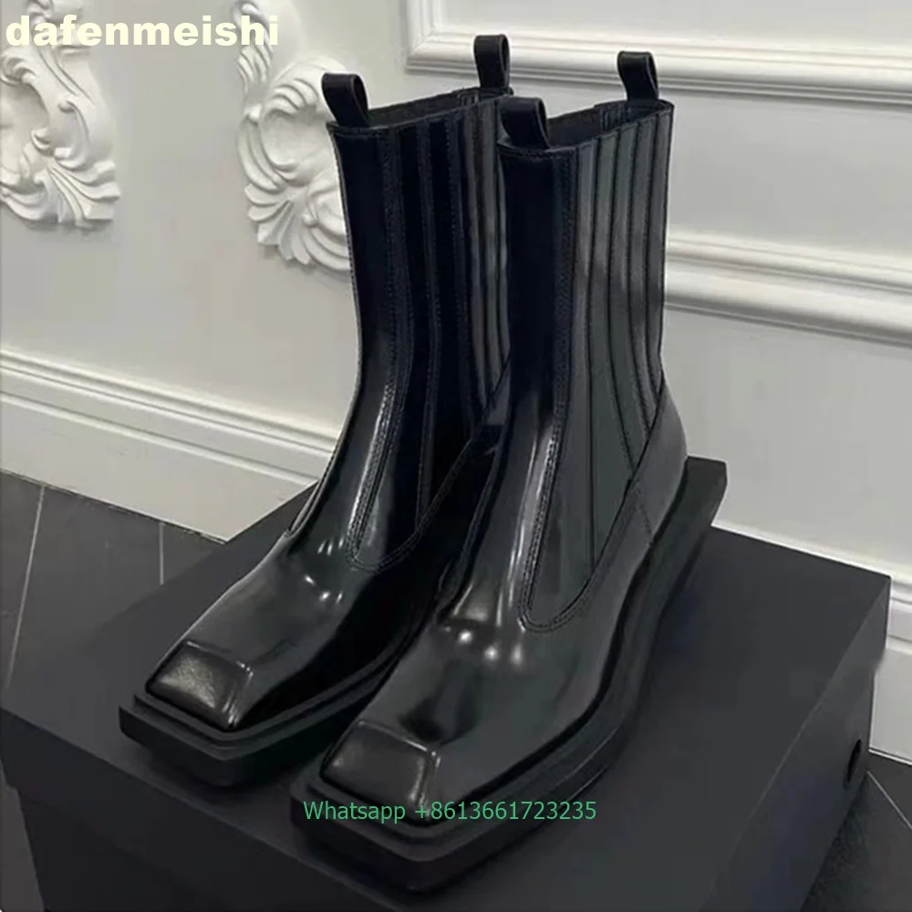 Black Patent Leather Square To - Street Fashion Rome 2025 ulasan dan harga