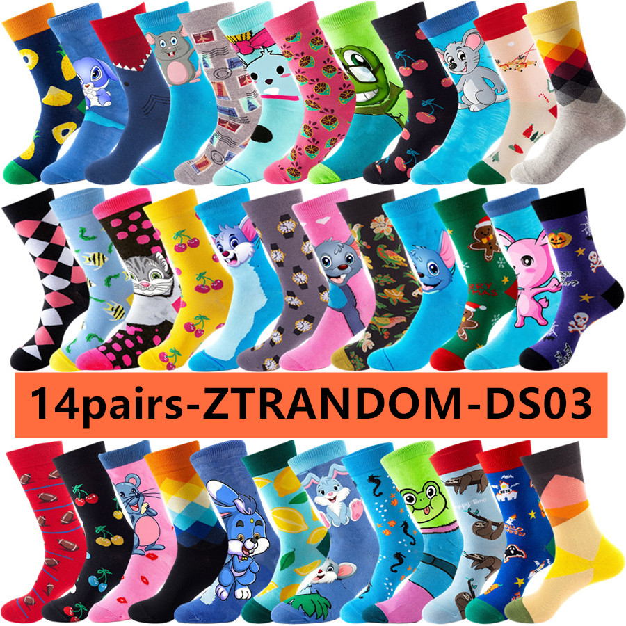 14pairs Anime Casual Crew Sock - Street Fashion Hip Hop ulasan dan harga