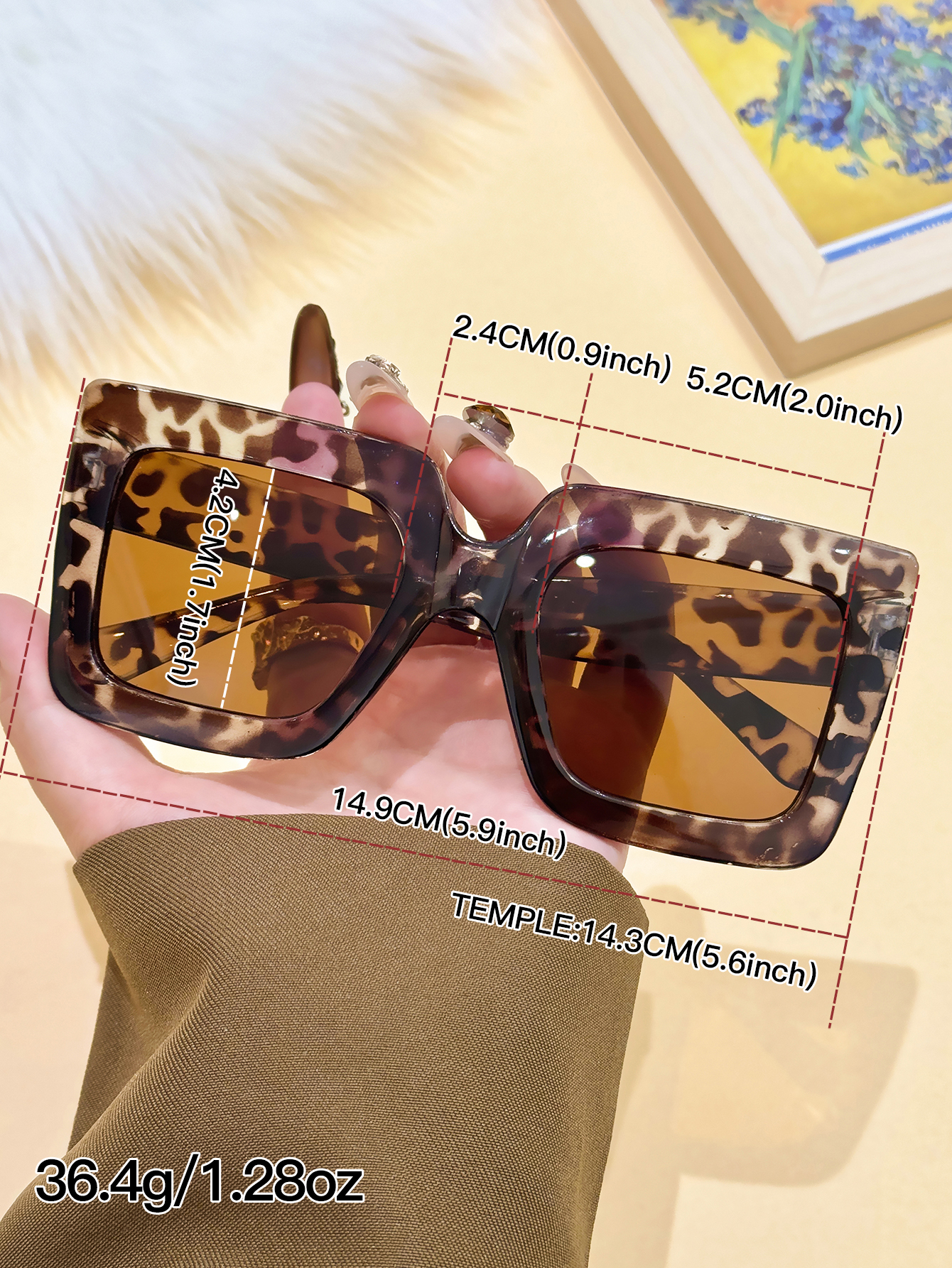 1Pc Niche Trendy Light Leopard - Street Fashion Photoshoot ulasan dan harga