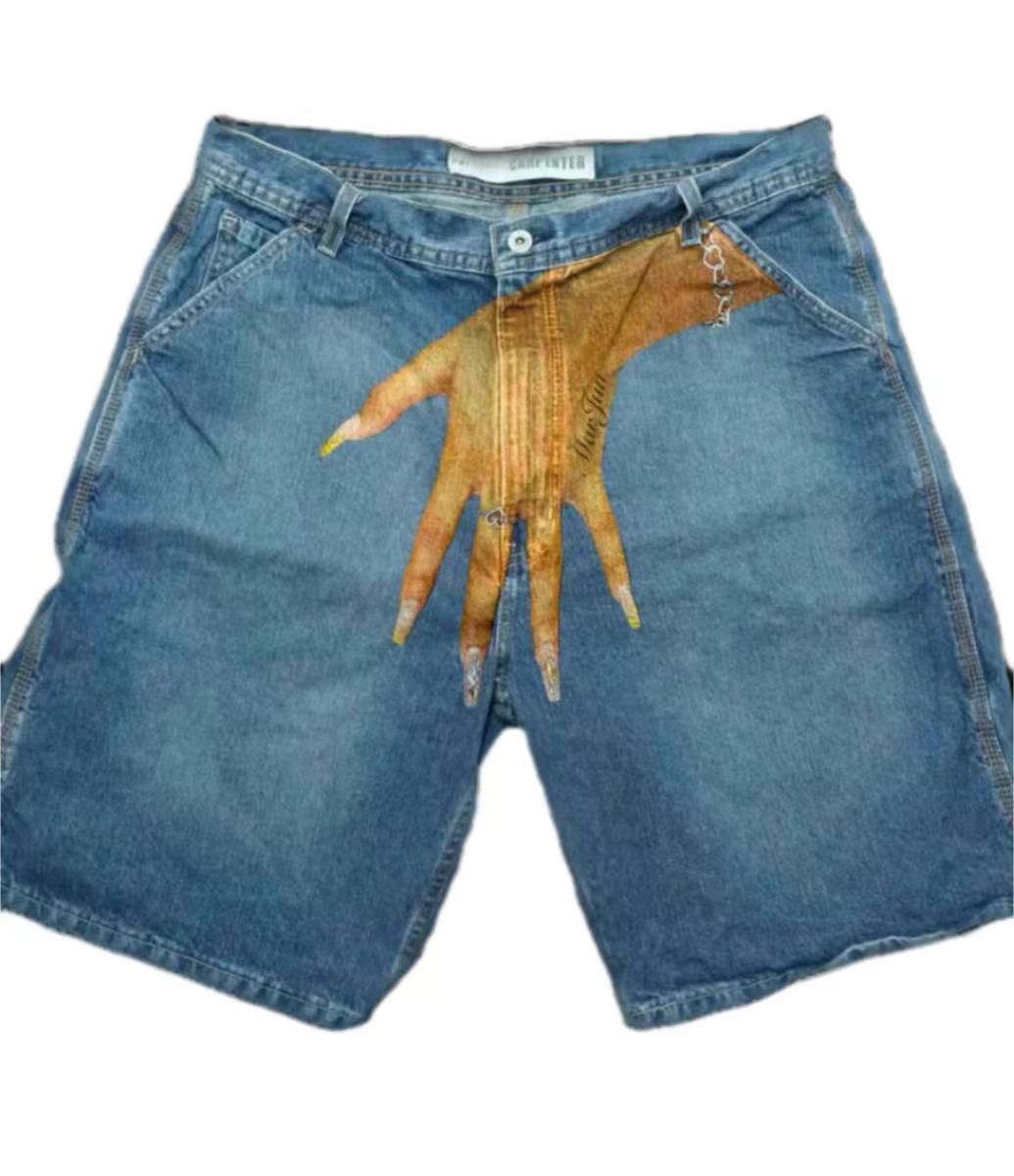 Y2K Baggy Denim Shorts vintage - Street Fashion Hip Hop ulasan dan harga