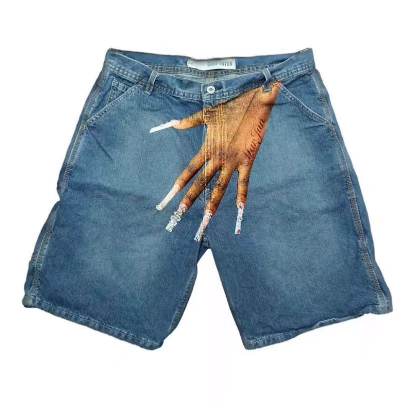 Y2K Baggy Denim Shorts vintage - Street Fashion Hip Hop ulasan dan harga