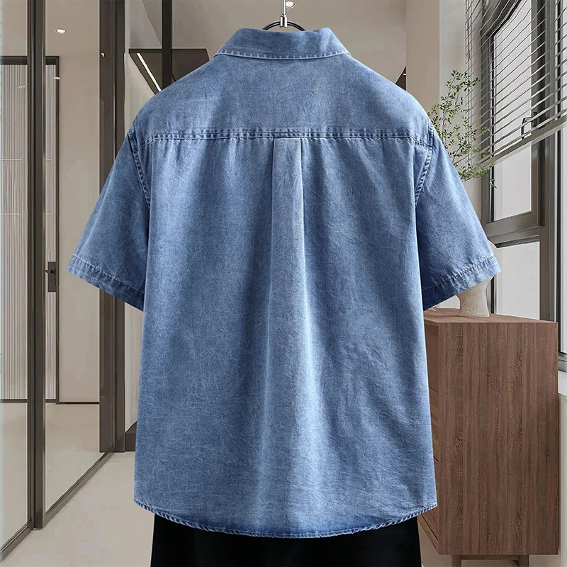 Men's Thin Denim Shirt New Sum - Street Fashion Clothes ulasan dan harga