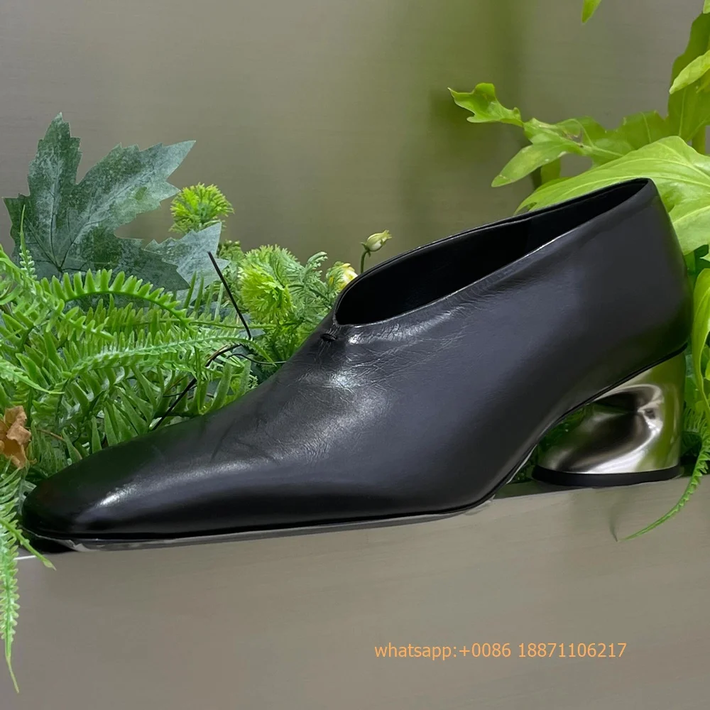 Genuine Leather Weird Heel Wom - Street Fashion Rome 2025 ulasan dan harga