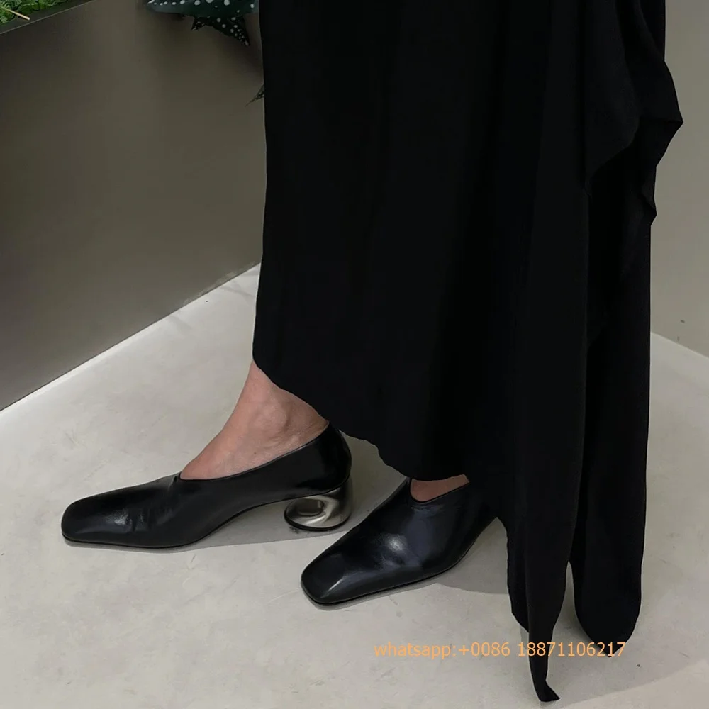 Genuine Leather Weird Heel Wom - Street Fashion Rome 2025 ulasan dan harga