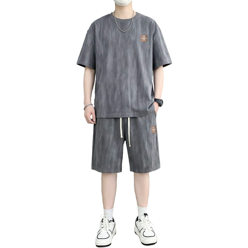【T-Shirt + 5-Point Shorts】Men' - Street Fashion Us ulasan dan harga