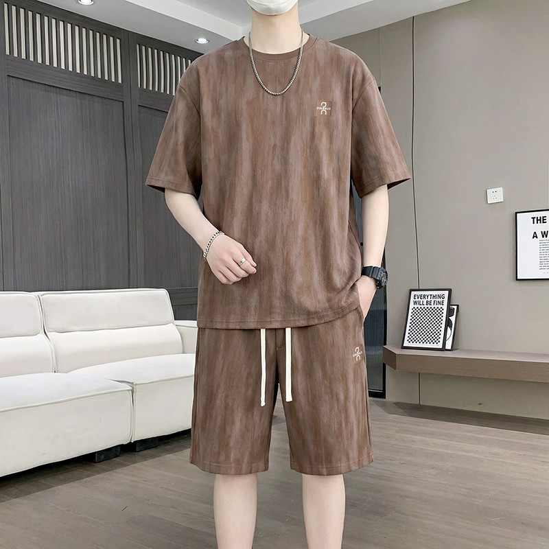 【T-Shirt + 5-Point Shorts】Men' - Street Fashion Us ulasan dan harga