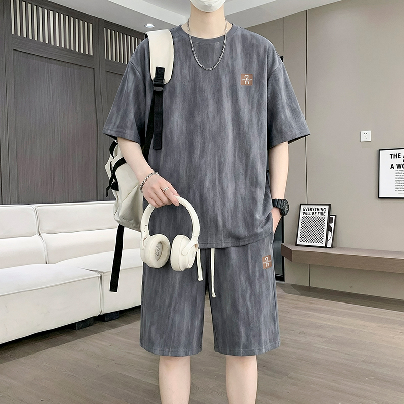 【T-Shirt + 5-Point Shorts】Men' - Street Fashion Us ulasan dan harga