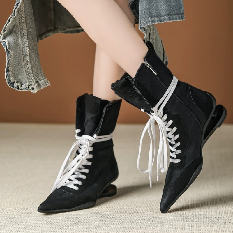 Pointed Toe Cross-tied Designe - Street Fashion Female ulasan dan harga